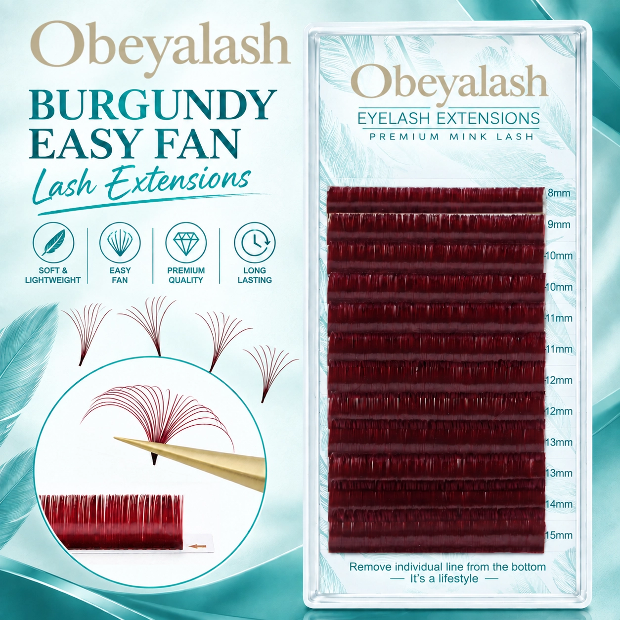 Burgundy Easy Fan Lash Extensions Wholesale963487.webp Burgundy Easy Fan Lash Extensions Wholesale.webp